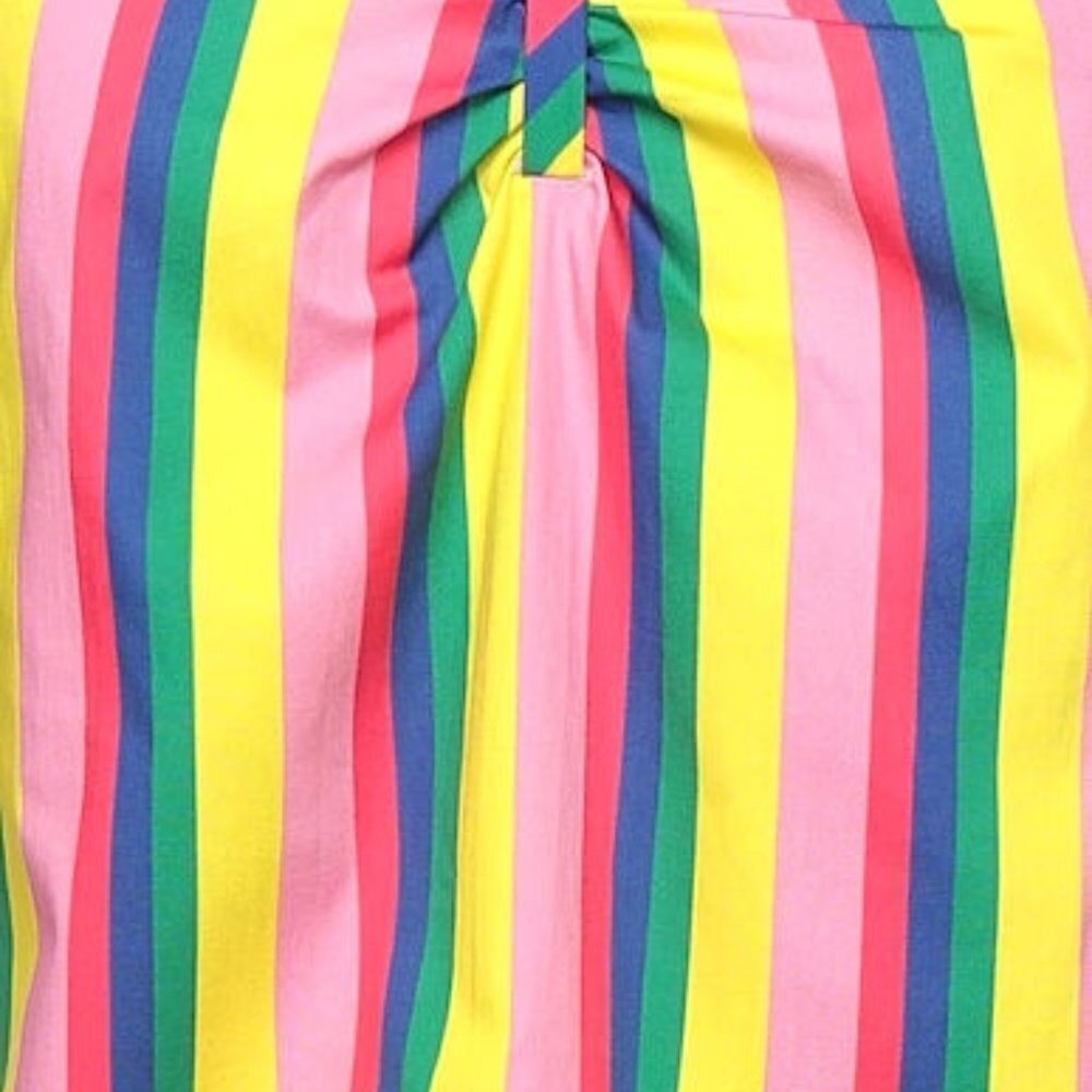 Staud Multi-Coloured Striped Ruby Top Size: S - B… - image 5